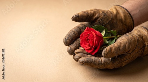 Creative Labour Day Concept with Single Hero Object on Solid Color Background Featuring Symbolic Work Tools and Modern Workforce Appreciation Theme with Ample Copy Space for Text Overlay Commercial St