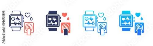 Wearable Health Icon Pack In Multiple Styles