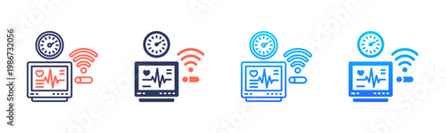 Real-Time Vitals Icon Pack In Multiple Styles