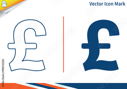 Pound sterling symbol icon vector mark.