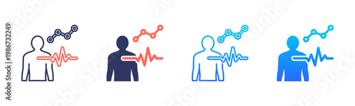 Human Bio Signals Icon Pack In Multiple Styles