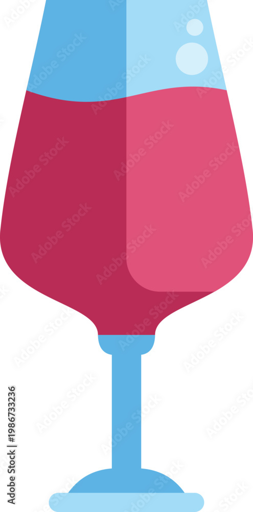 Obraz premium Wine glass holding red drink demonstrating celebration and enjoyment