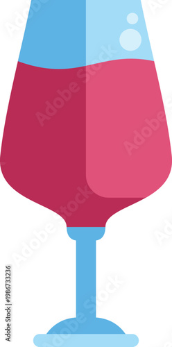 Wine glass holding red drink demonstrating celebration and enjoyment