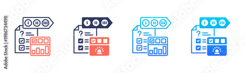 Tele Triage icon set multiple style collection