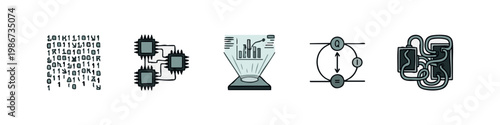 Quantum Computing and Data Icons