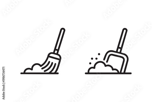 Cleaning And Housekeeping Icons Set For Hygiene And Maintenance