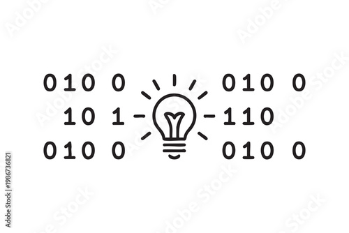 AI And Data Analytics Icon For Programming And Innovation Design