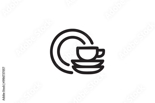 Kitchen Cleaning And Dishwashing Icon For Household And Restaurant