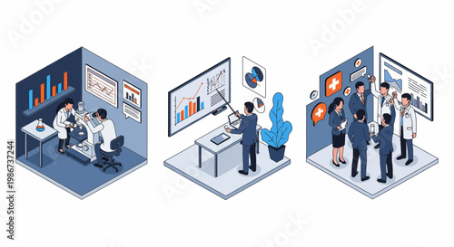 A lab team work hard to find a new cure for all sick men and women