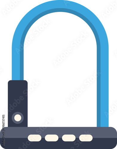 Bicycle u lock securing personal transportation against theft