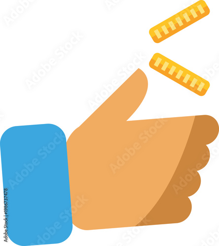 Hand flipping two gold coins, symbolizing choice, chance, and gamble