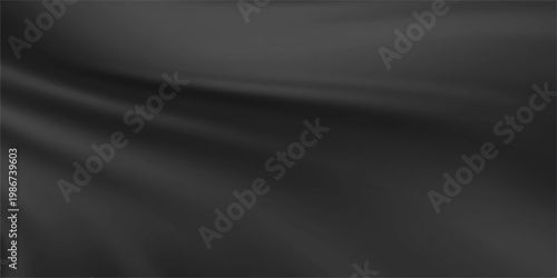 Black satin silk background with smooth metallic brushed steel texture and shiny dark fabric design