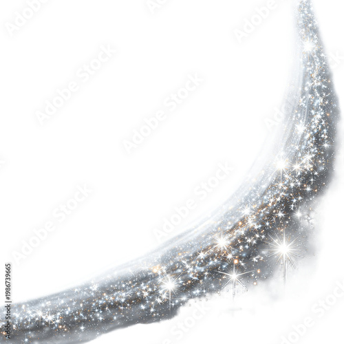 Professional Bright White Stardust Trail with Sparkling Shine for Design Projects