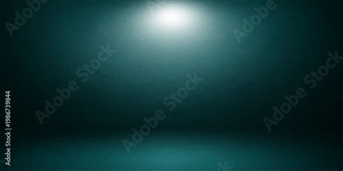 A textured blue gradient backdrop features a brushed silver metallic surface with a blurred spotlight shining against a stainless steel plate design