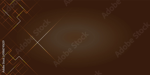 Abstract Brown Background with Geometric Lines and Central Oval.