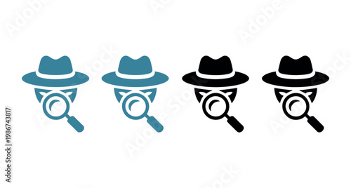 Intrusion security icon multi style mini illustration set for cyber protection data security UI UX web and app development concept design