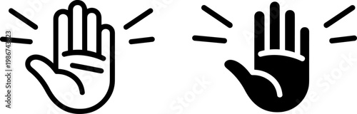 Contrast between a light and a dark hand with rays symbolizing positive and negative energy