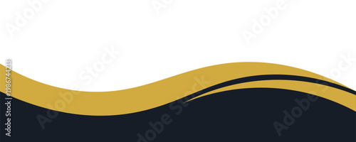 Abstract banner gold web banner waves vector in gold colors. Abstract swoosh texture.