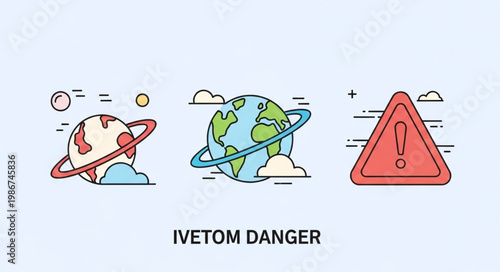 Planetary Crisis - A Visual Representation of Environmental Danger and Global Risk.