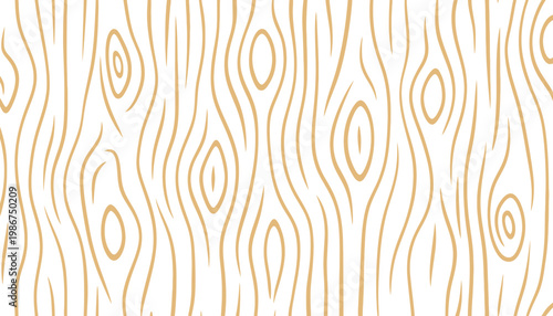 Wood grain pattern with golden lines on a white background illustration