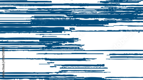 Blue horizontal lines on white background texture pattern design element