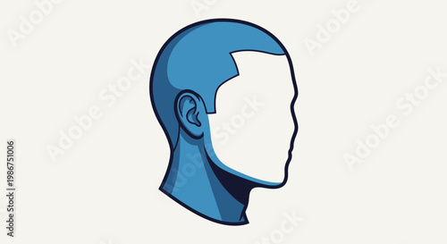 Minimalist illustration of a man's head and shoulders with neatly styled brown hair and a collared shirt, ideal for profile pictures or avatars
