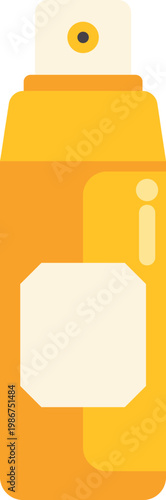 Yellow spray bottle icon representing hygiene and care products