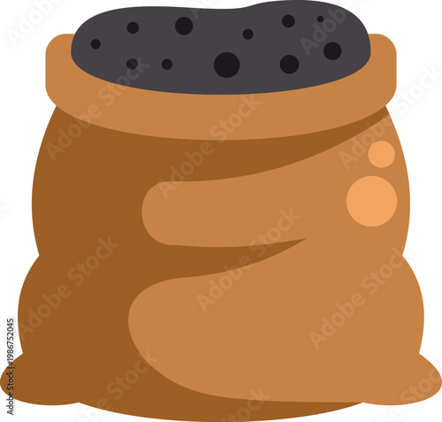 Sack of soil for gardening and farming activities