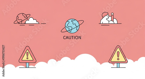 Global Warming and Environmental Caution - A Visual Representation.