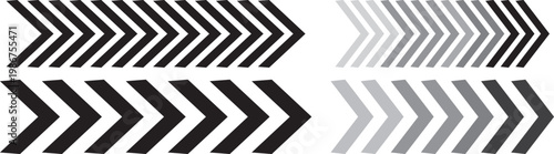 Billede på lærred Set of chevron icons, professional vector illustration of arrow navigation and interface symbols
