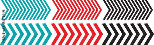 Schilderij op canvas Set of chevron icons, professional vector illustration of arrow navigation and interface symbols