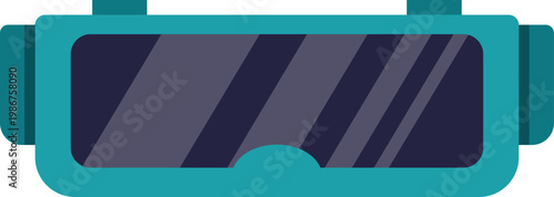 Illustrative concept of a futuristic virtual reality headset symbolizing digital immersion