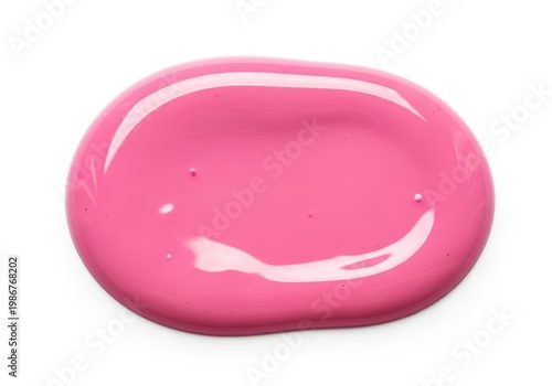 A pink liquid with a shiny surface