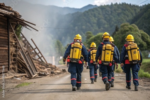 Organized disaster response training drill showcasing emergency preparedness teamwork, rescue coordination, crisis management, evacuation planning, and community resilience for real life emergency.