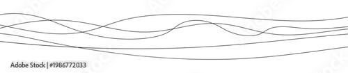 Thin curved wavy lines