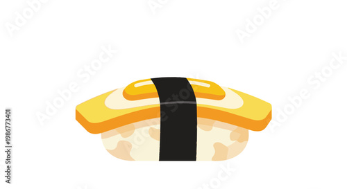 tamago sushi egg sushi nigiri japanese food sweet omelet seaweed nori rice asian cuisine traditional authentic.