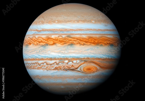 A close-up view of the planet jupiter