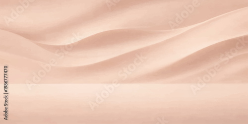 Luxurious pink and gold silk satin fabric background with smooth flowing waves and soft liquid texture for a premium textile material backdrop design