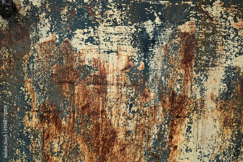 plaque de tôle délavé et rouillée