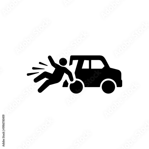 Pedestrian Vehicle Collision Icon