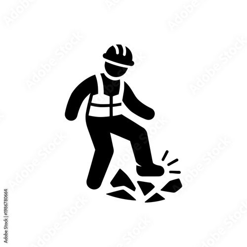 Crushing Foot Injury Hazard Icon