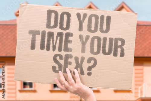 Foto "Do You Time Your Sex?" Documented behaviour surveys show a significant portion of adults actively track documented intercourse duration