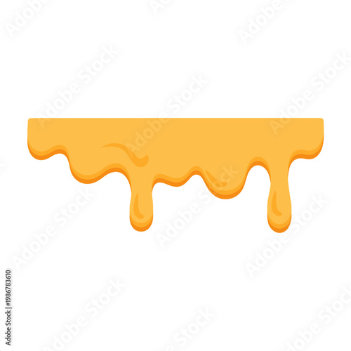 Yellow Honey Drip Vector Illustration