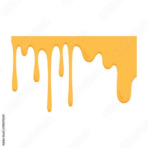 Yellow Honey Drip Vector Illustration