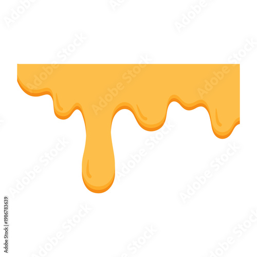 Yellow Honey Drip Vector Illustration