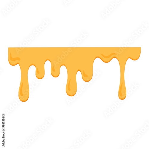 Yellow Honey Drip Vector Illustration
