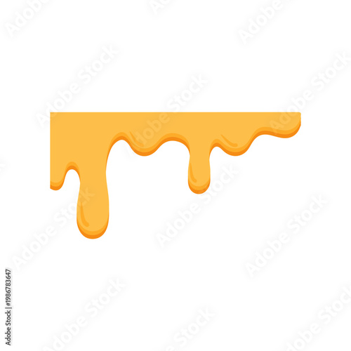 Yellow Honey Drip Vector Illustration