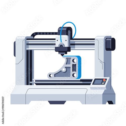3D Printer Creating Complex Object Layer by Layer