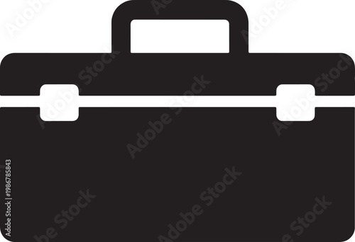 Briefcase icon symbolizing business and work vector.