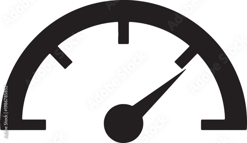 Speedometer gauge showing high performance on background.